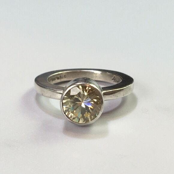 Harlene Korey Kalibre Citrine Ring Size 5 Sterling Silver 925 Scottsdale AZ - Picture 12 of 15